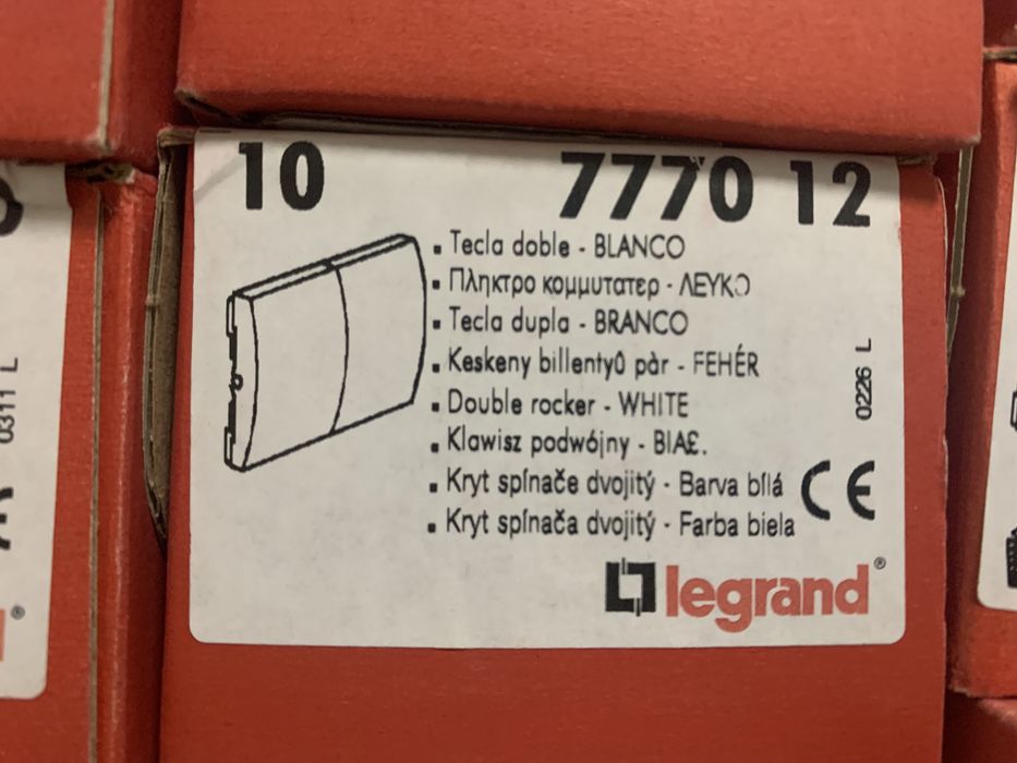 Legrand Galea - Tecla branca interruptor simples ou dupla