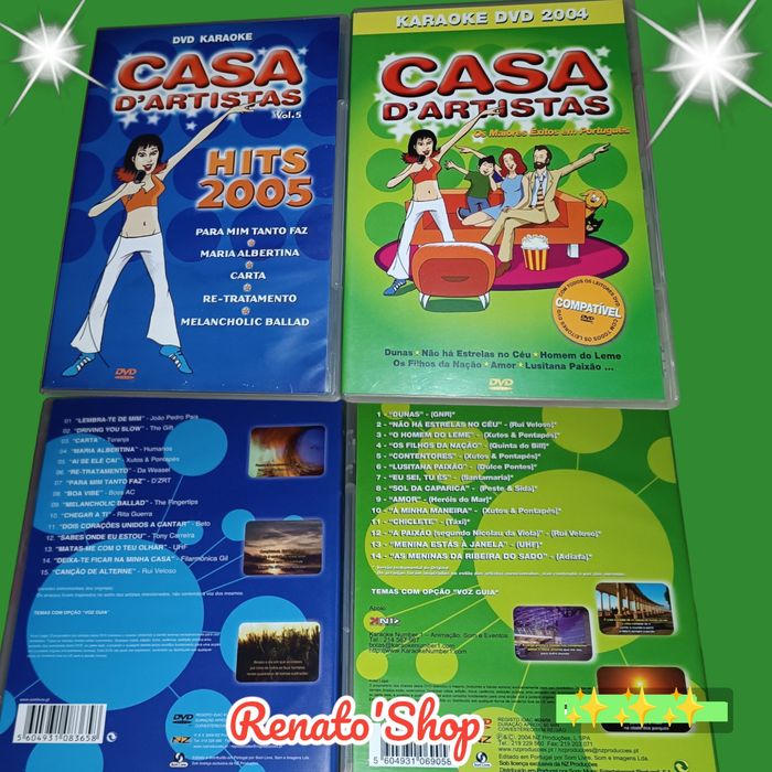 DVDs • Kit Karaoke da Música Portuguesa & Estrangeira. PROMOÇÃO.