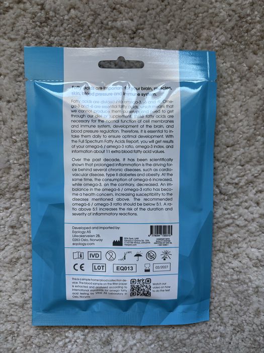 Eqology Omega-3 Test Kit