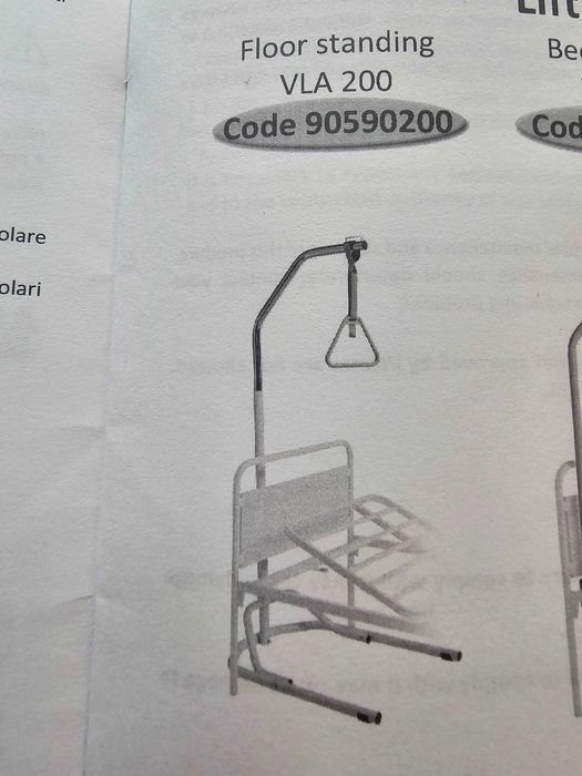 Podnośnik do łóżka, dźwignia