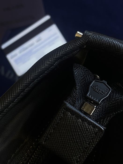Prada Lampo Re-Nylon Messenger Bag Nero