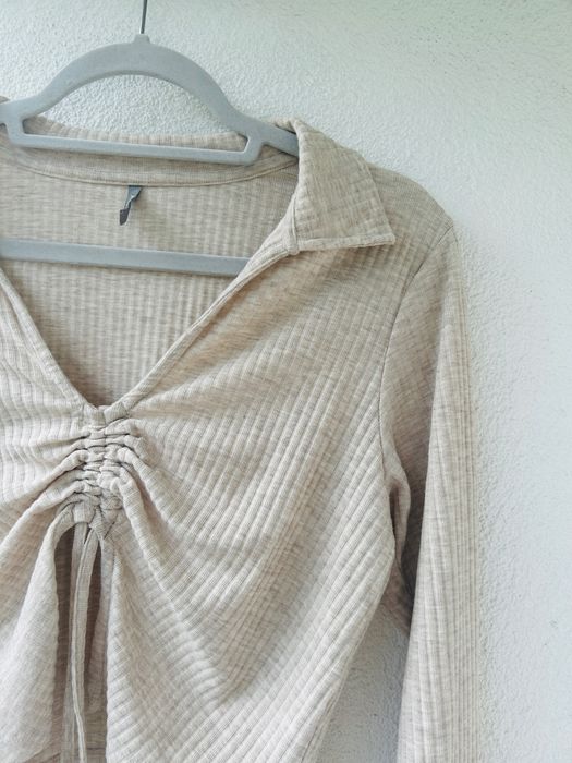 Only prazkowana bluzka crop top bolerko