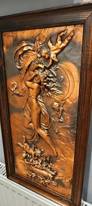 Obraz miedziana płaskorzeźba pt. Afrodyta