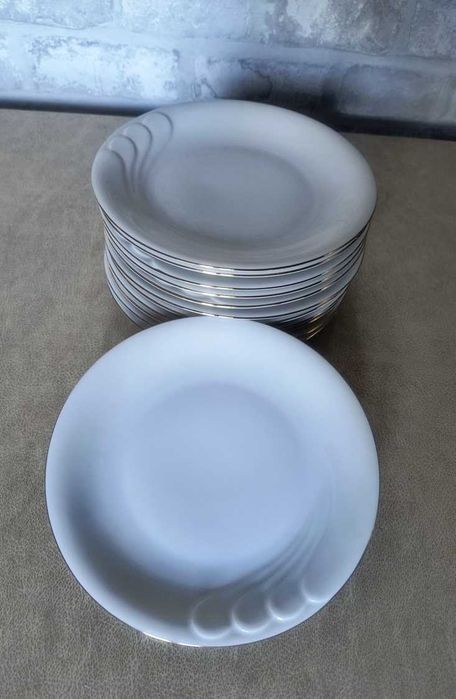 Porcelanowy serwis do kawy 6+6-osób+12 talerzyków deserowych - unikat