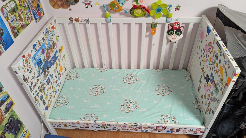 ІКЕА Дитяче ліжко SUNDVIK СУНДВІК з матрацом KRUMMELUR 120x60см