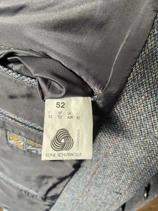 Piękna  marynarka męska wełniana, tweed, L/XL, 100% wełna Woolmark