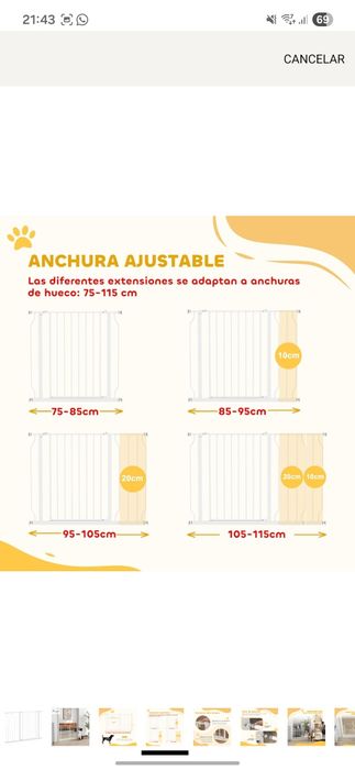 Barreira de segurança para animais e crianças - selado