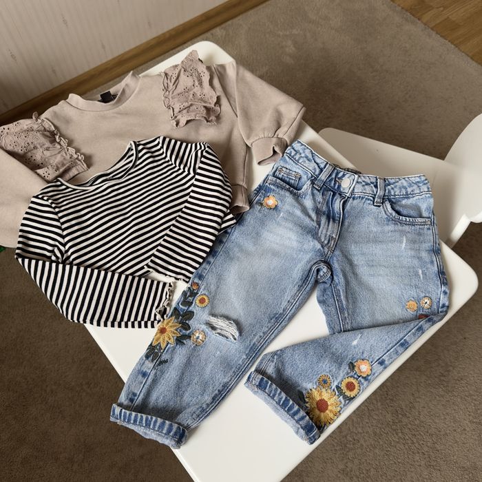 Набір 98-104 см Джинси Next 3 роки, лонг H&M, світшот