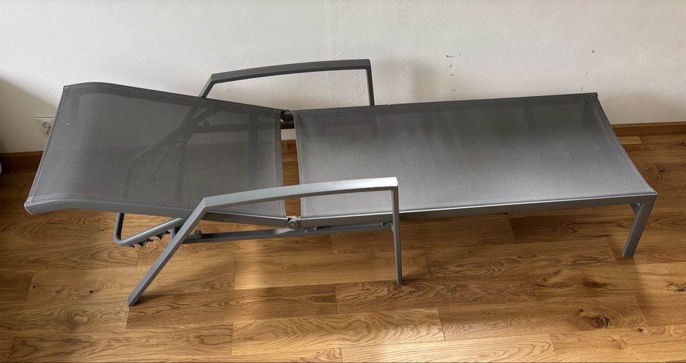 Leżak antracyt rozkładany