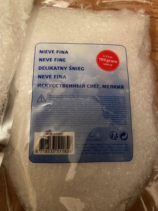 Neve artificial fina