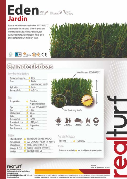Relva sintética de qualidade superior, fabrico europeu  50% desconto
