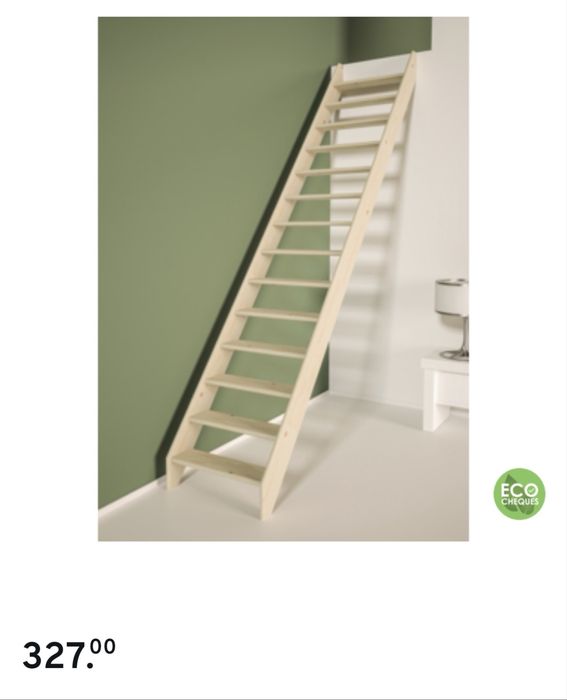 Escada em madeira 300x70 ( ideal para acesso ao sotão )