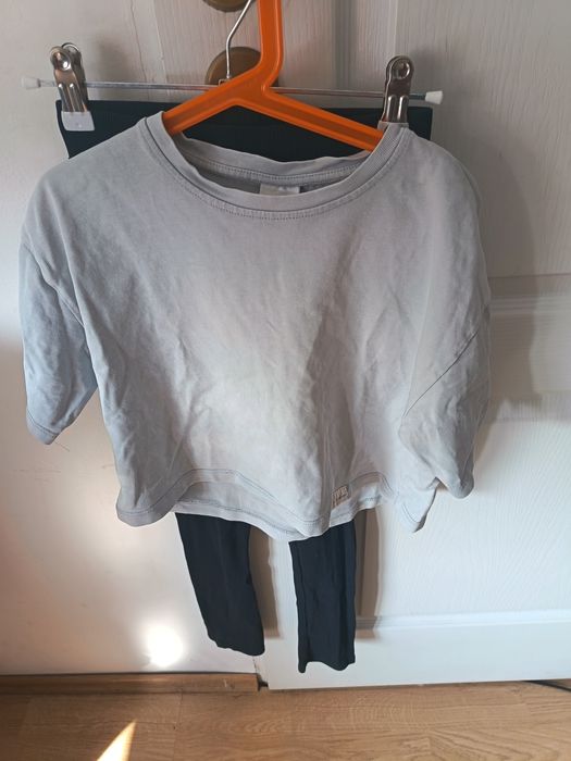 Zara zestaw 140 łęgi+t-shirt