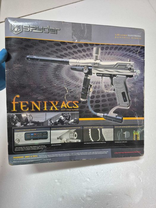 Pack Paintball Pro: Spyder Fenix ACS (C/ Caixa) + Loader Eletrônico Empire + Botija Carbono
