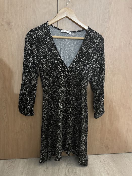 Vestido preto com flores