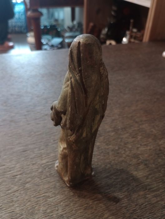 Piękna Stara figurka Święta gipsowa