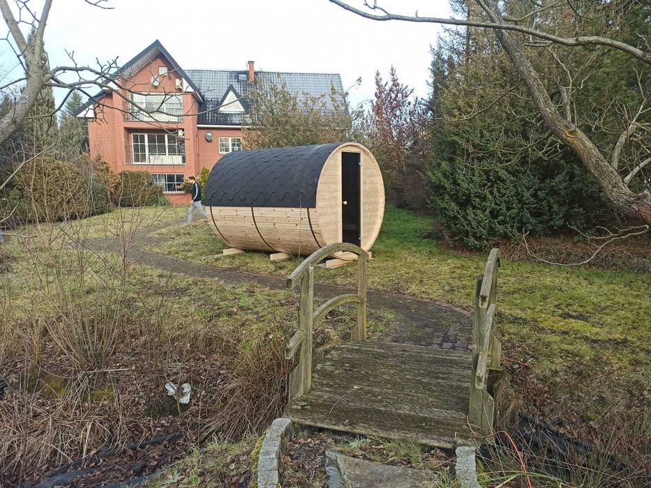 Sauna beczka komplet z jacuzzi balia masaż producent transport GRATIS