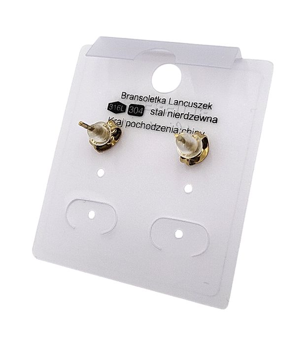 Kolczyki Blueberry serce  z cyrkoniami