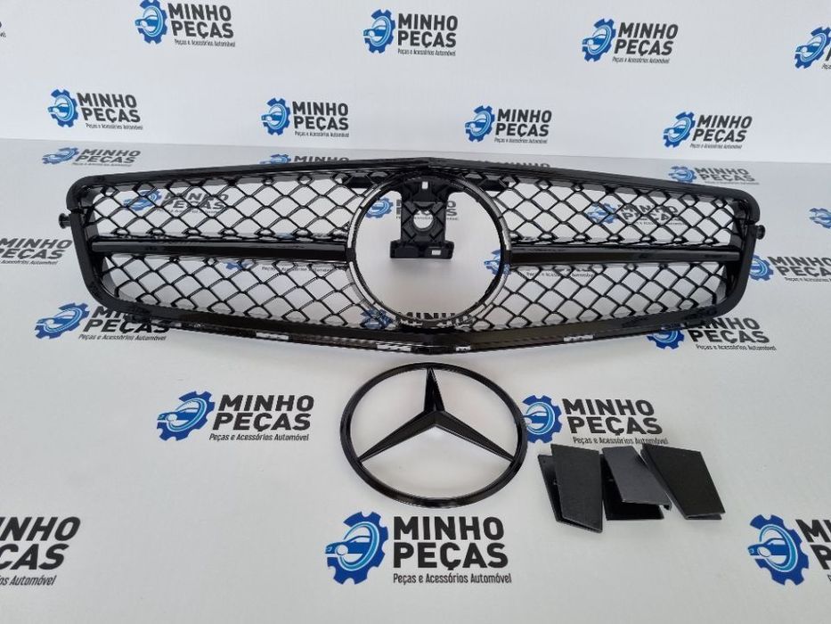 Grelha Frontal Mercedes C W204 (C63) Gloss Black
