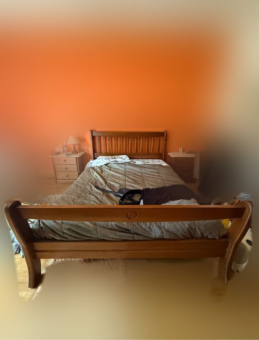 Conjunto mobilia quarto - madeira e marmore