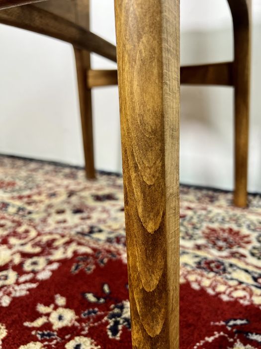 Krzesło PRL R T Hałas 200-190 grzybek z kpl. Violetta vintage buk mat