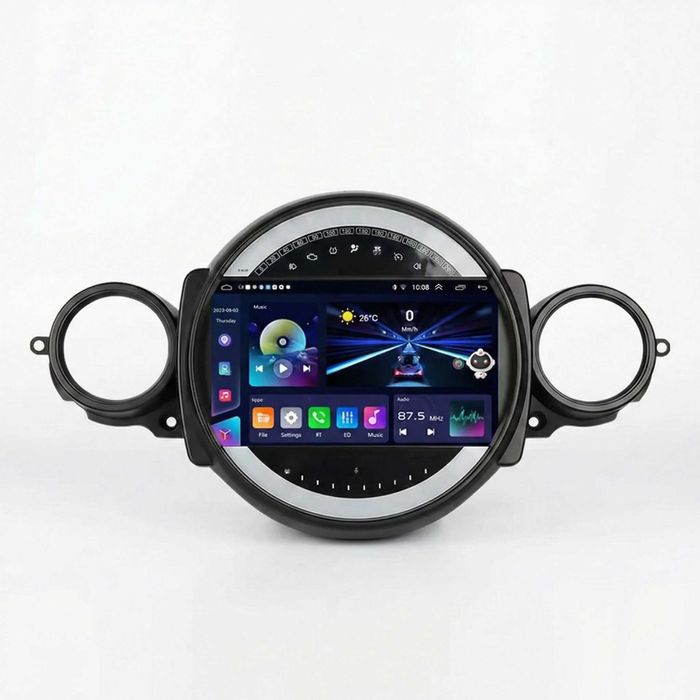 Rádio Android 14 Mini Cooper (R55 R56 R57) - CarPlay S/ Fios - NOVO