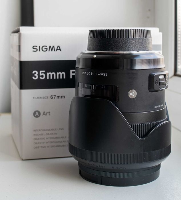 Об'єктив Sigma 35mm f/1.4 DG HSM Art (Nikon) Ідеальний стан / Повний комплект