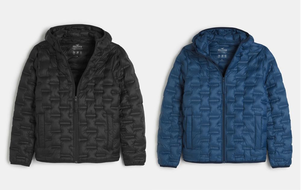 Легка куртка-пуховик Hollister Abercrombie & Fitch (M, L, XL, XXL)