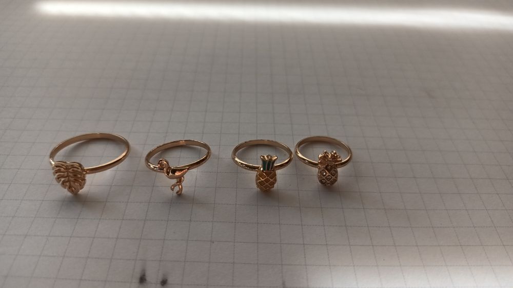 Pierścionki pozłacane