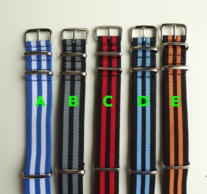 Paski do zegarka NATO 20mm nylonowe