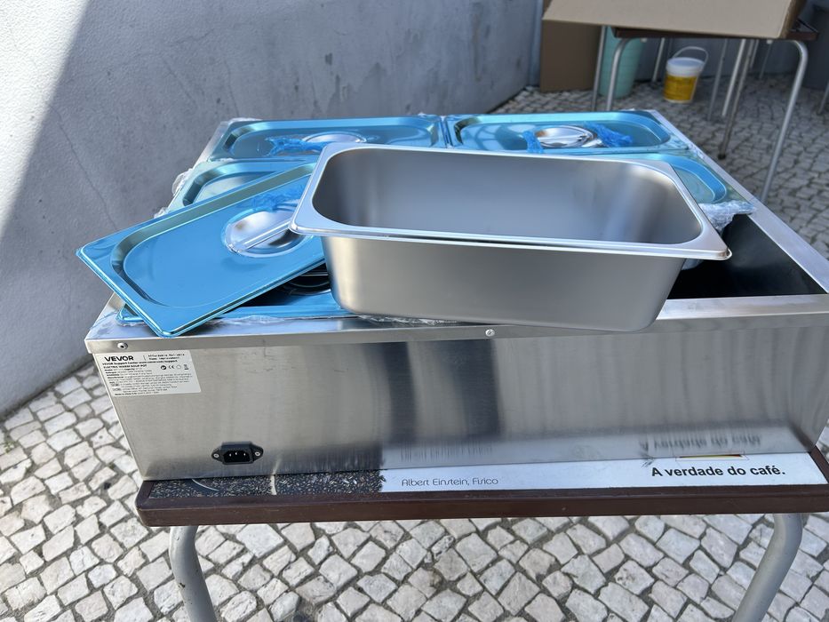 Aquecedor de mesa banho maria 6 cubas
