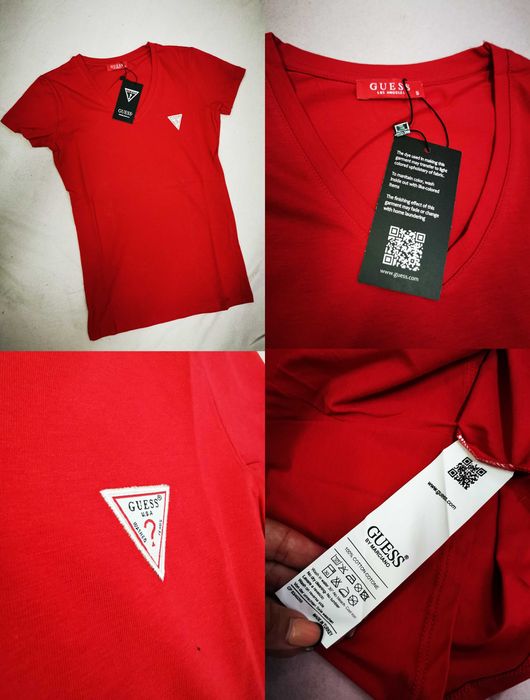 Koszulka damska w serek Guess nowość hit S-XL