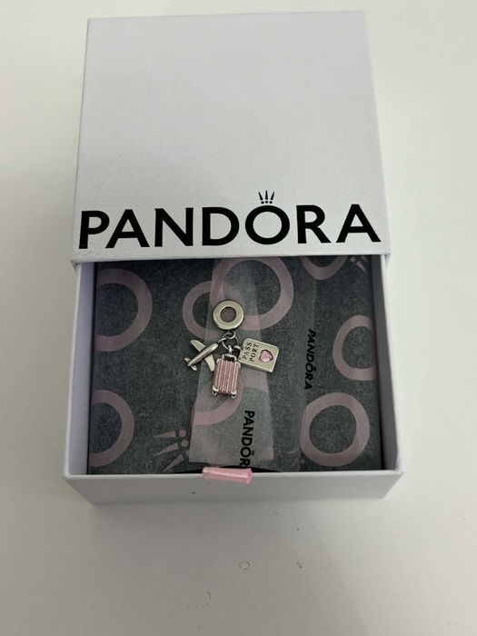 Charms podróże samolot walizka próba 925
