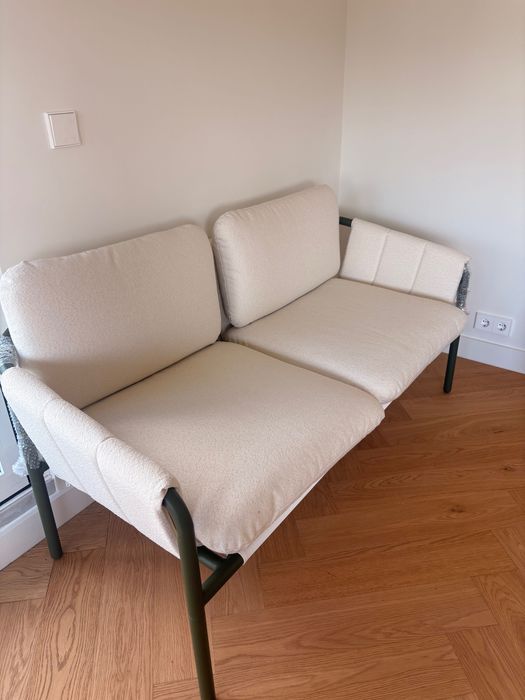 Sofa de jardim novo Sklum verde e branco