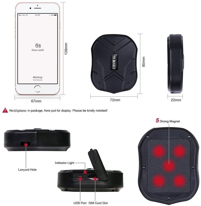 Localizador magnético GPS TK905 NOVO