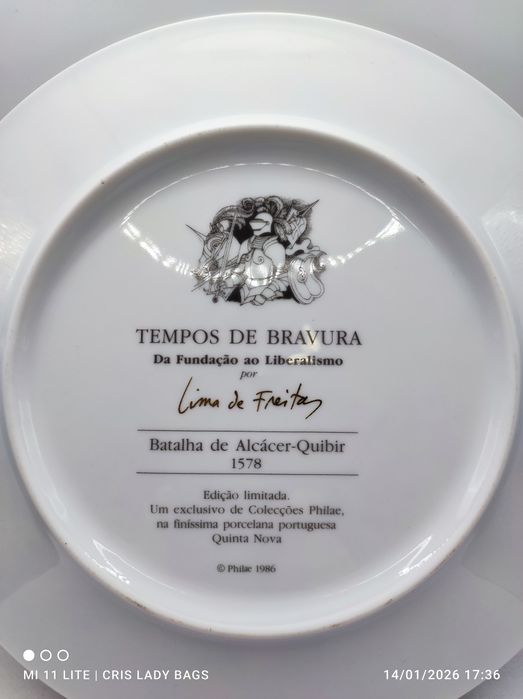 Prato de coleção Tempos de Bravura, Batalha de  Alcácer Quibir 1578