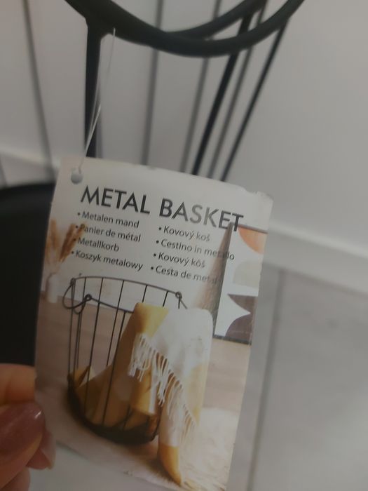 Kosz metalowy koszyk z uchwytami