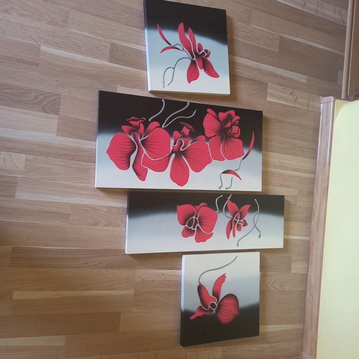 Obraz na ścianę czerwony kwiat