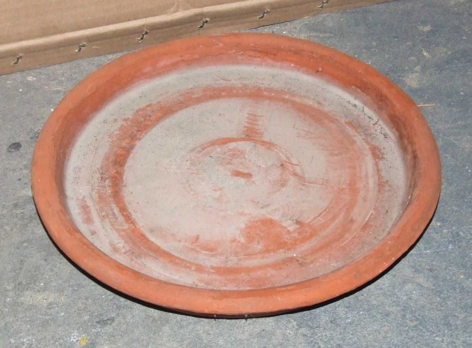 2x Duża gliniana donica ogrodowa fi 46 cm. doniczka ceramiczna