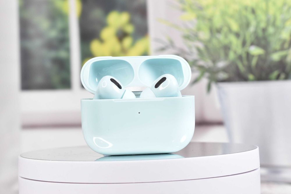 Бездротові Навушники TWS Macaroon Сині Якісні Сенсорні