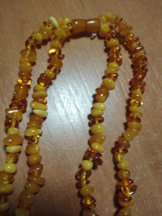 Korale z bursztynu podwójne dl.70cm