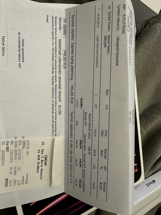 iPad 11 pro (M2 128 gb, 4 generation+apple pencil (2nd gen)+etui+szklo