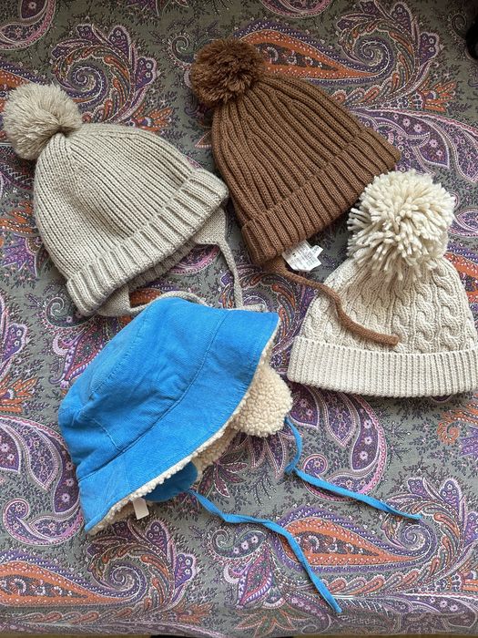 Шапки шапочки дитячі бежева коричнева zara reserved next 0-1 1-3 роки