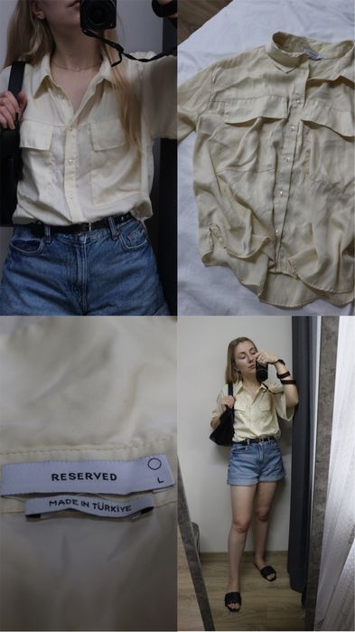 8 речей сорочки на короткий рукав блузка топ. massimo dutti та hm