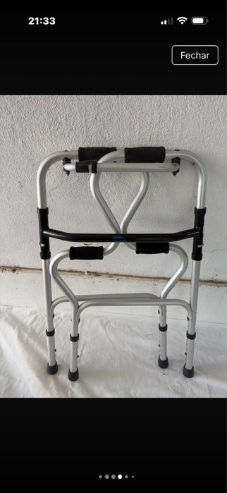 Andarilho inox ajustavel em muito bom estado