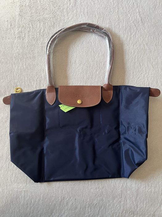 Longchamp – granatowa torba damska 31 × 30 × 19 cm