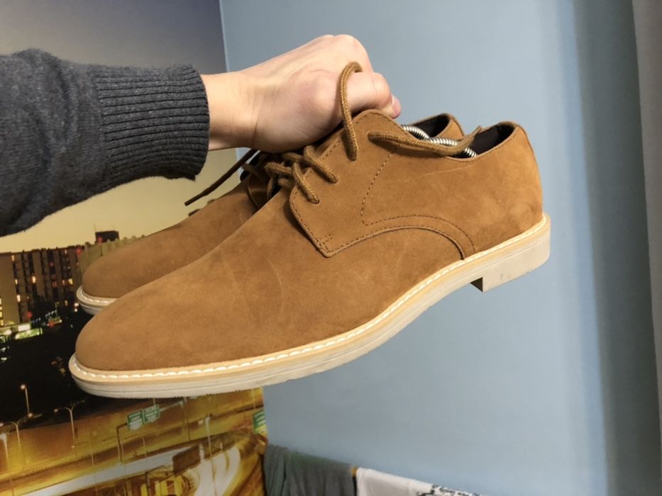 New Туфли классические Primark 44 разм экокожа коричневые clarks
