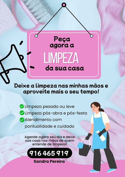 Serviços de Limpeza – Doméstica e Pós-Obra
Serviços de ca