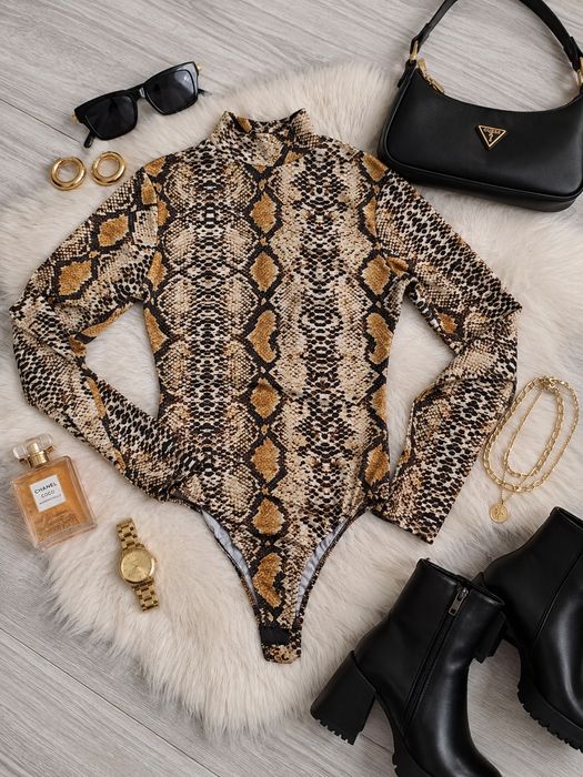 Body damskie wężowy wzór snake print | stan idealny | uniwersalne