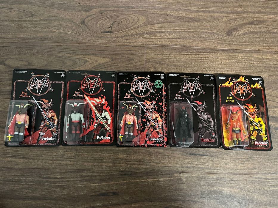 Conjunto 5 figuras Slayer ReAction - Novas e seladas